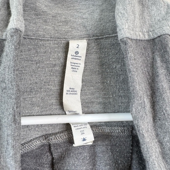 Lululemon Coast Wrap Women’s 2 Wrap Jacket French Terry Gray Athleisure Outdoor - Picture 8 of 10